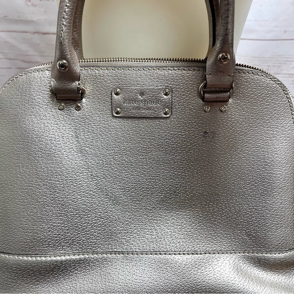 Kate Spade Wellesley Rachelle Metallic Rose Gold Leather Crossbody Handbag - Picture 6 of 9